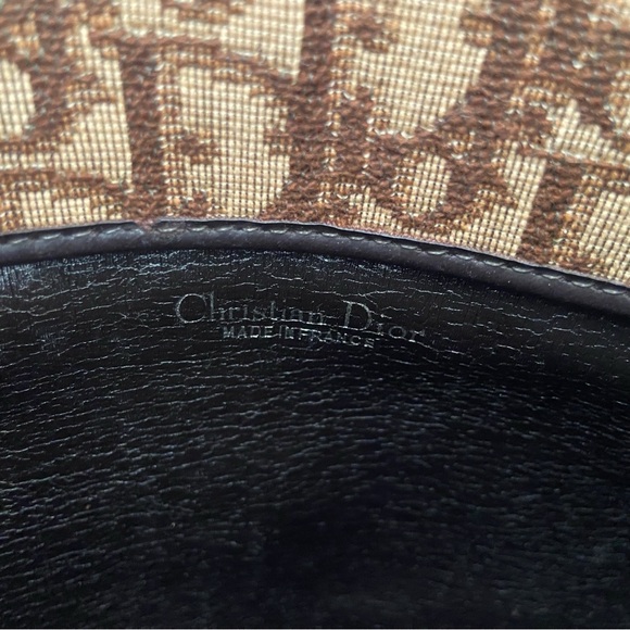 Vintage Christian Dior handbag purse designer brown tan trotter shoulder - Picture 7 of 8